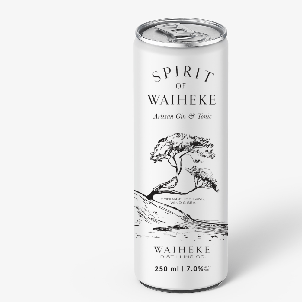 
                  
                    Can of waiheki spirit
                  
                